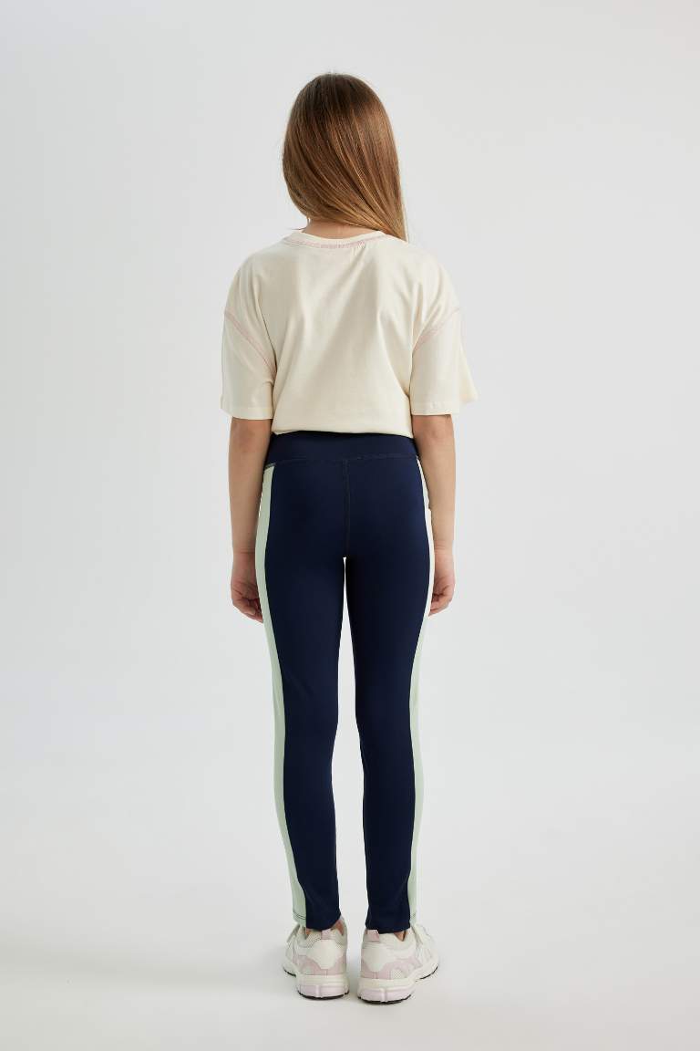 Girl Pocket Detailed Long Leggings