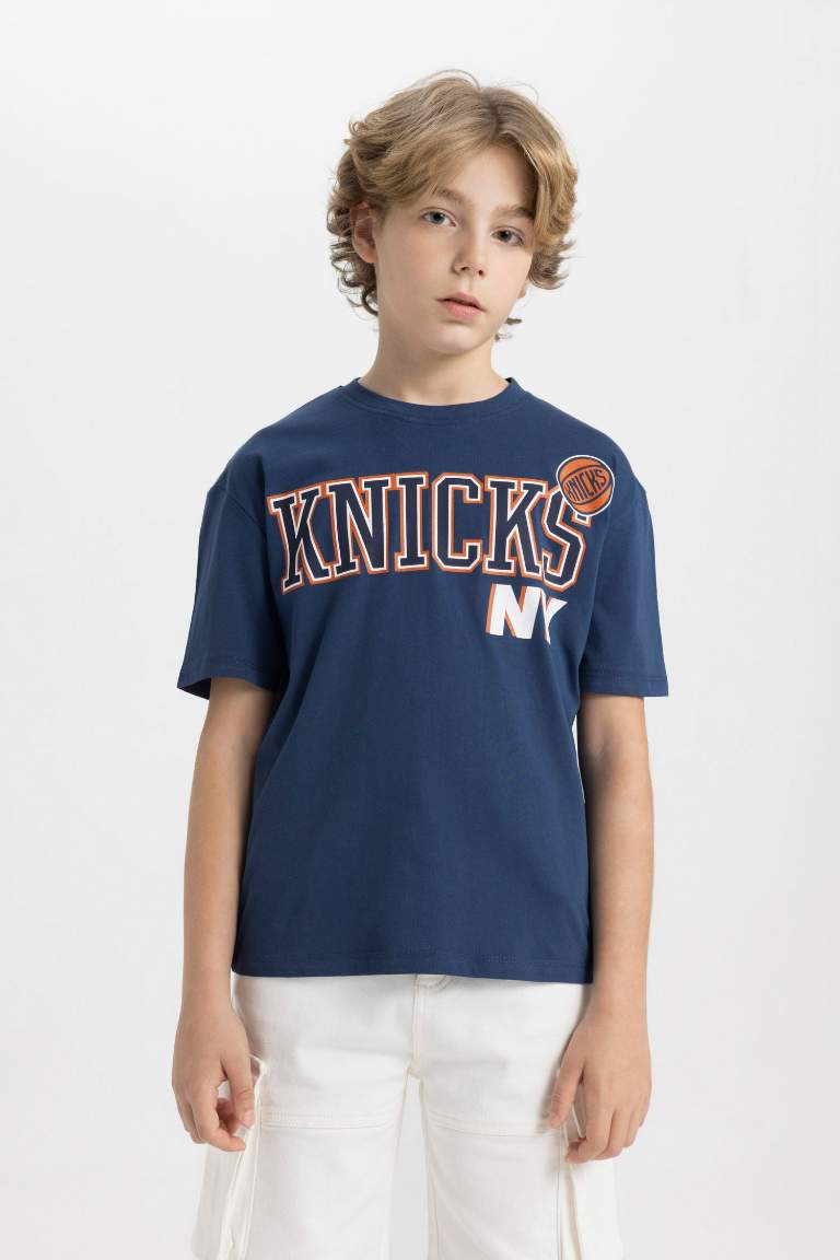 T-shirt oversize à manches courtes et col rond New York Knicks NBA pour garçon