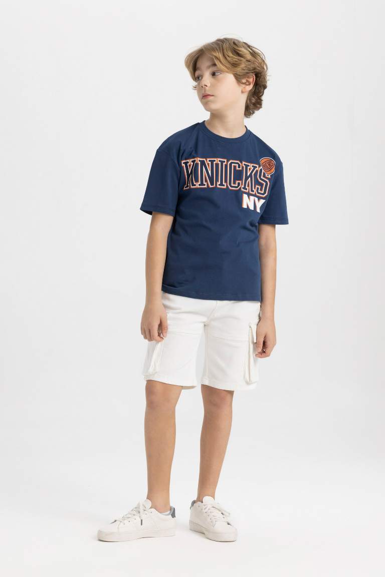 Boy NBA New York Knicks Oversize Fit Crew Neck T-Shirt