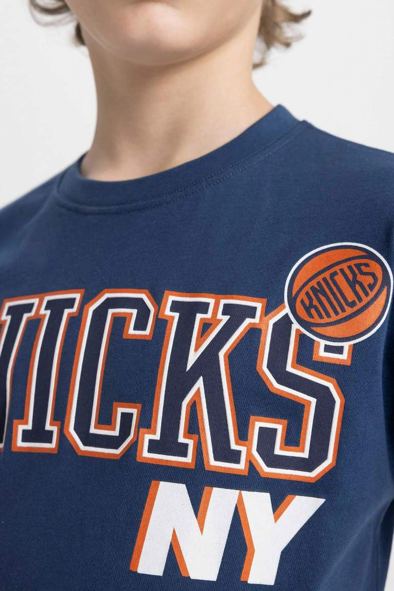 Boy NBA New York Knicks Oversize Fit Crew Neck T-Shirt