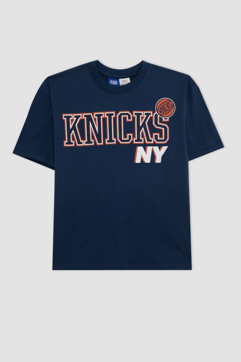 Boy NBA New York Knicks Oversize Fit Crew Neck T-Shirt