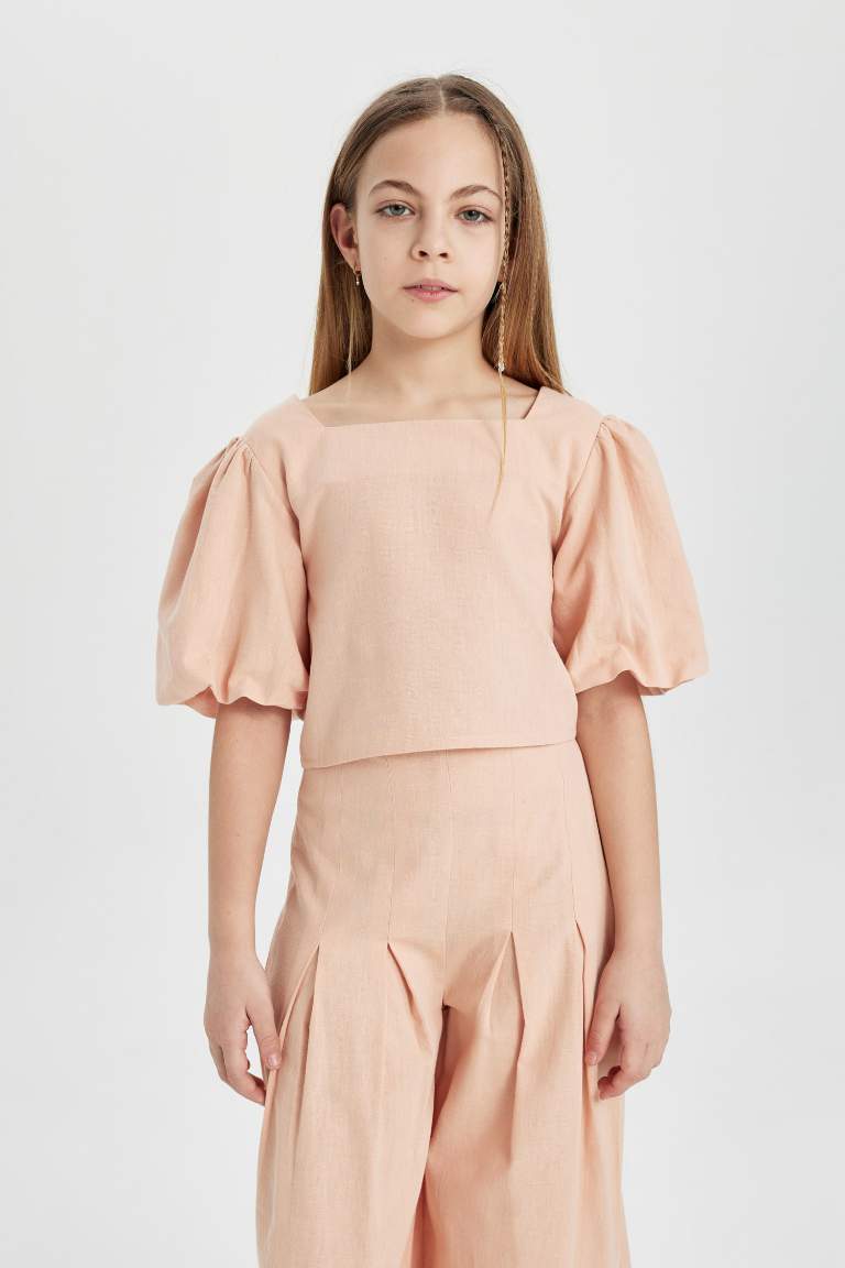 Blouse à Manches Courtes Pour Fille