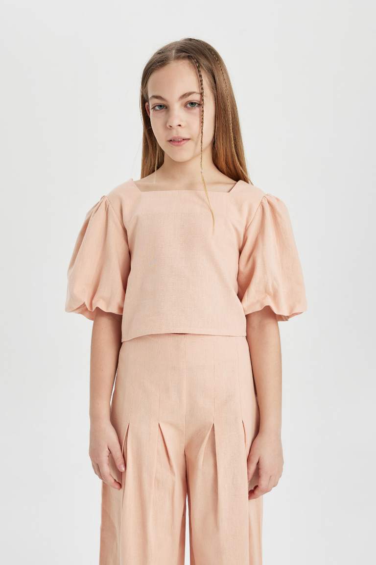 Blouse à Manches Courtes Pour Fille