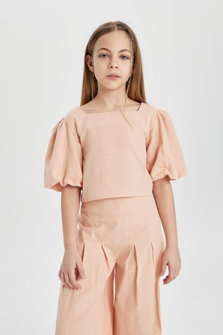 Blouse à Manches Courtes Pour Fille