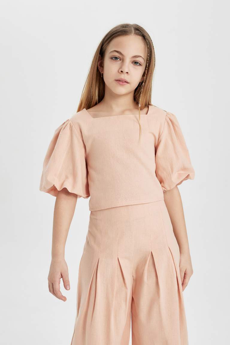 Blouse à Manches Courtes Pour Fille