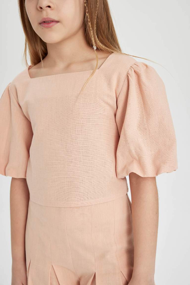 Blouse à Manches Courtes Pour Fille