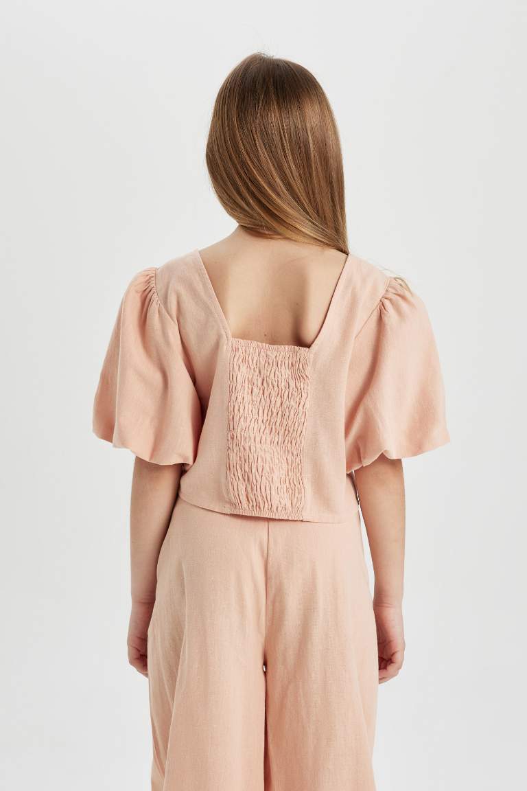 Blouse à Manches Courtes Pour Fille