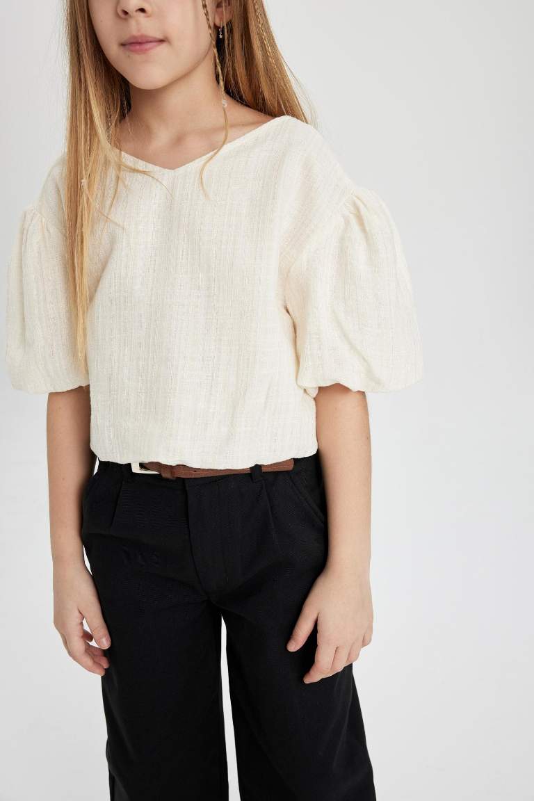 Blouse à Manches Courtes Pour Fille