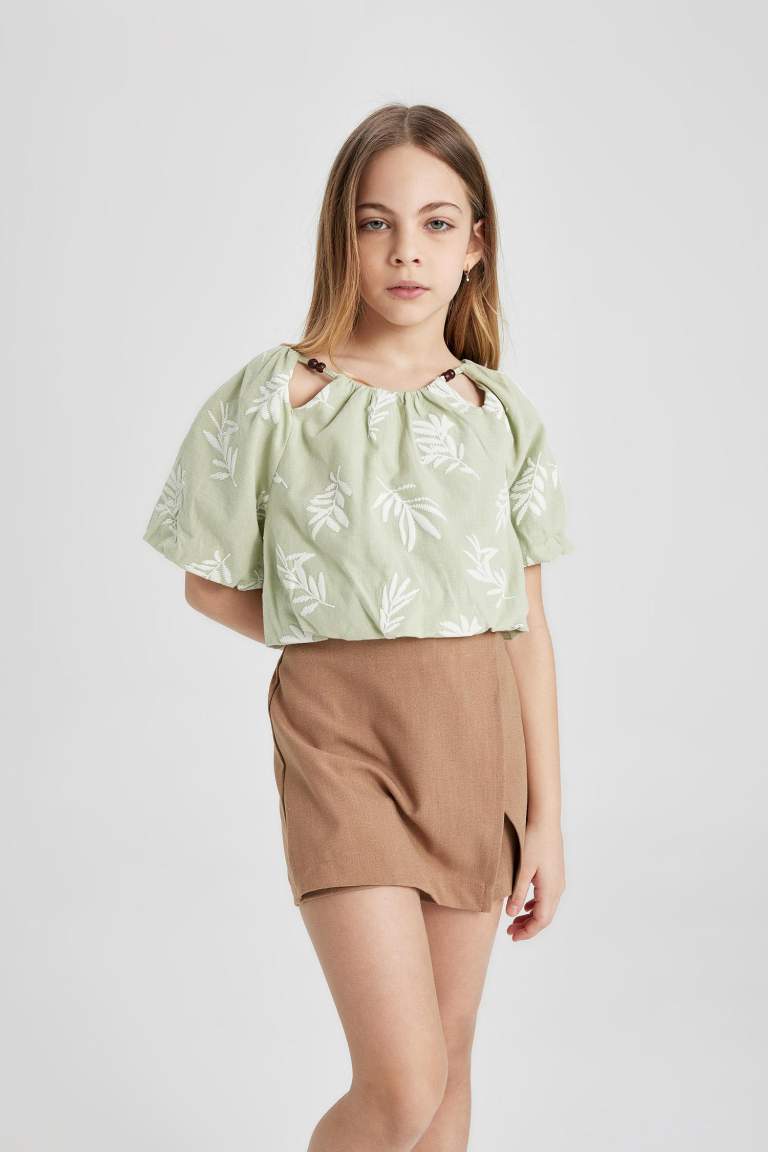 Girl Short Sleeve Blouse