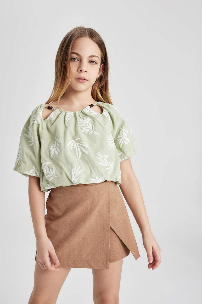 Girl Short Sleeve Blouse