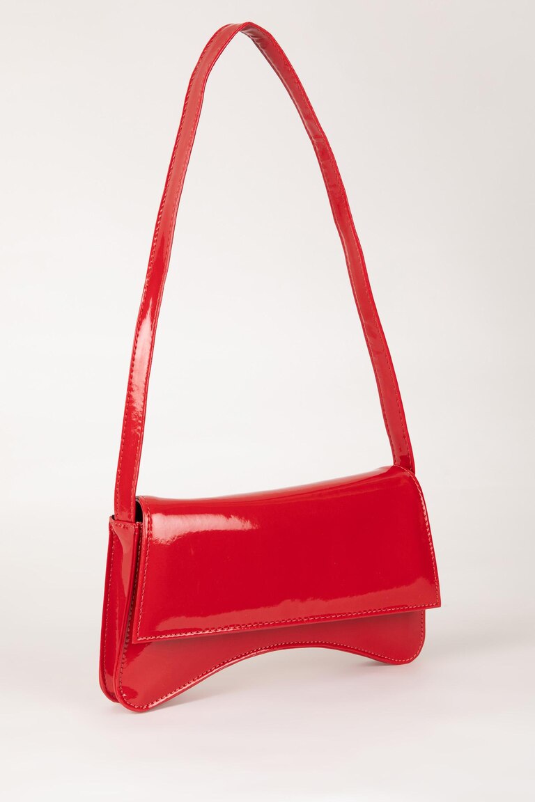 Sac Pochette Femme Camélia Similicuir Rouge Avec Anneau Porte-clés - Neuf Sans étiquettes