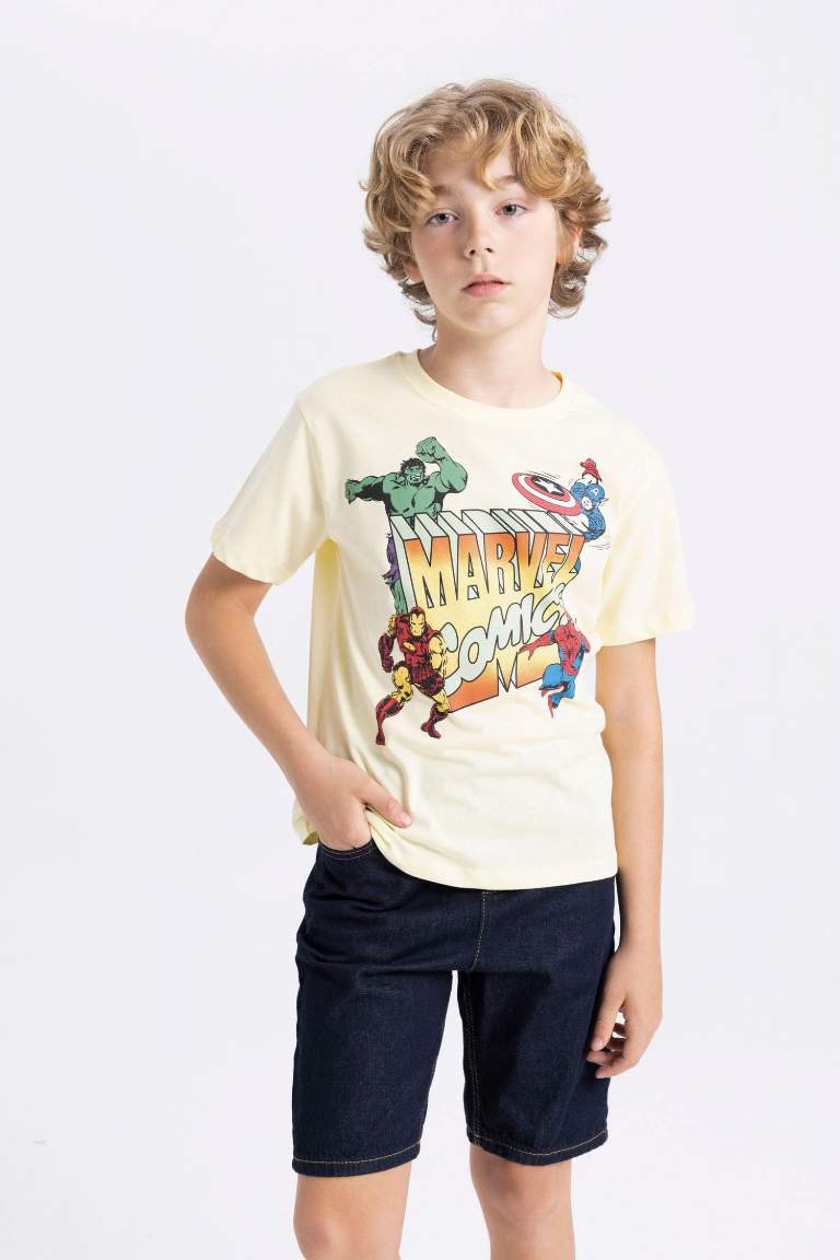 Boy Marvel Comics Crew Neck Short Sleeve T-Shirt