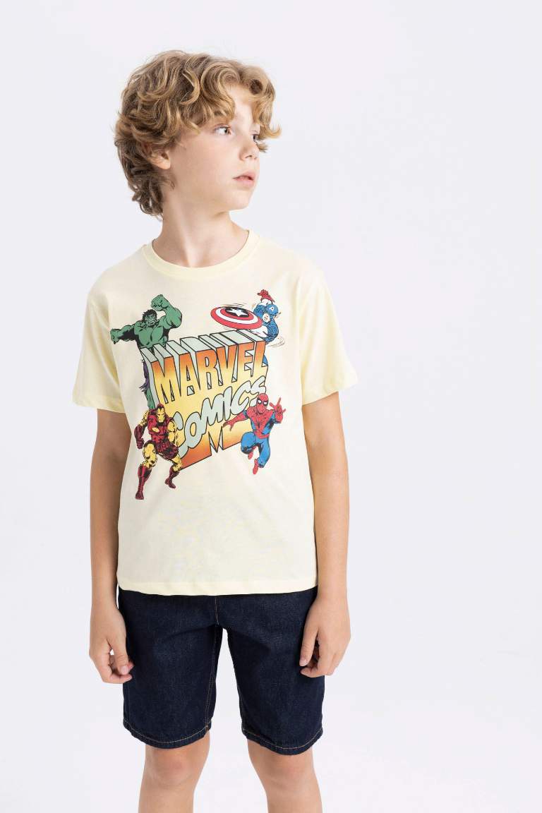 Boy Marvel Comics Crew Neck Short Sleeve T-Shirt