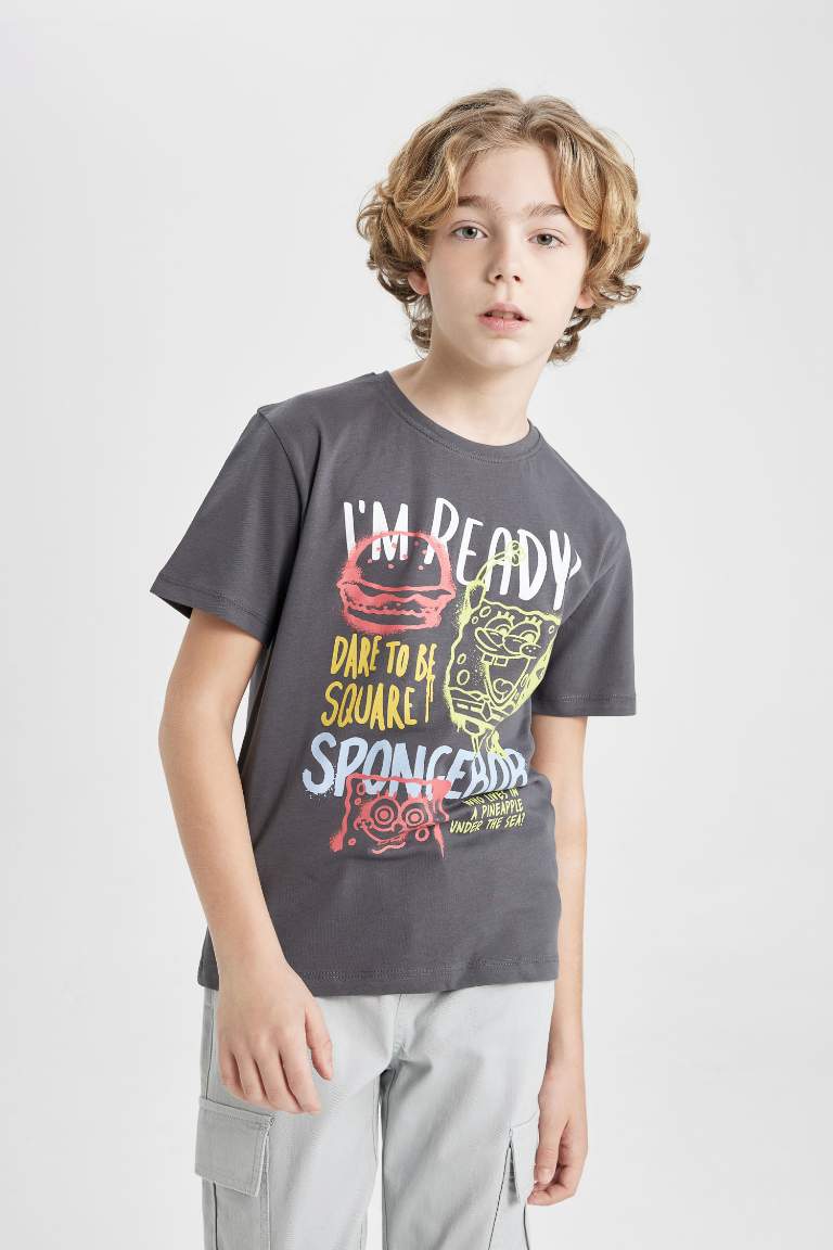 Boy SpongeBob Crew Neck Short Sleeve T-Shirt