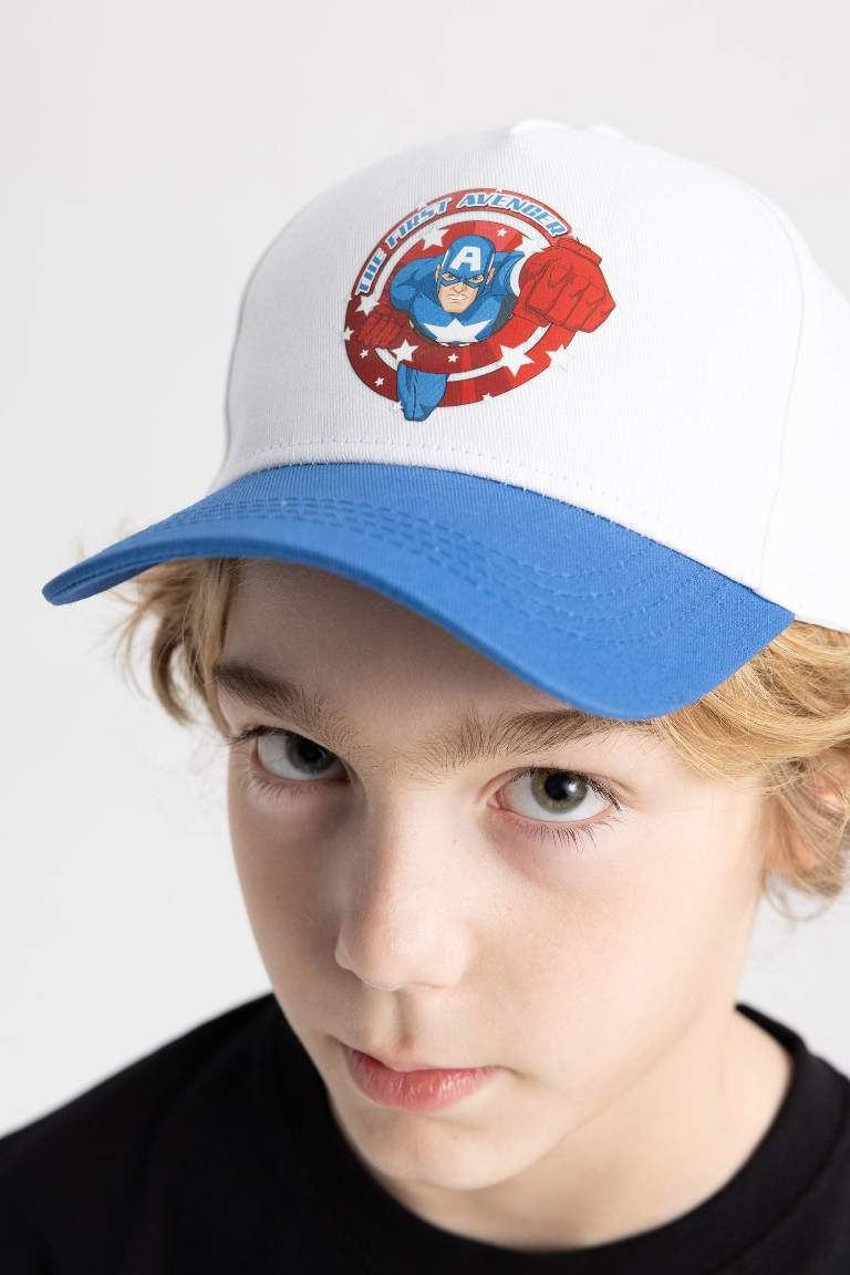 Boy Cotton Printed Avengers Hat