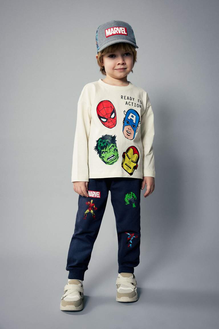 T-Shirt Jersey Standard Manches Longues à Col Rond Et imprimé Marvel Comics Pour Bébé Garçon