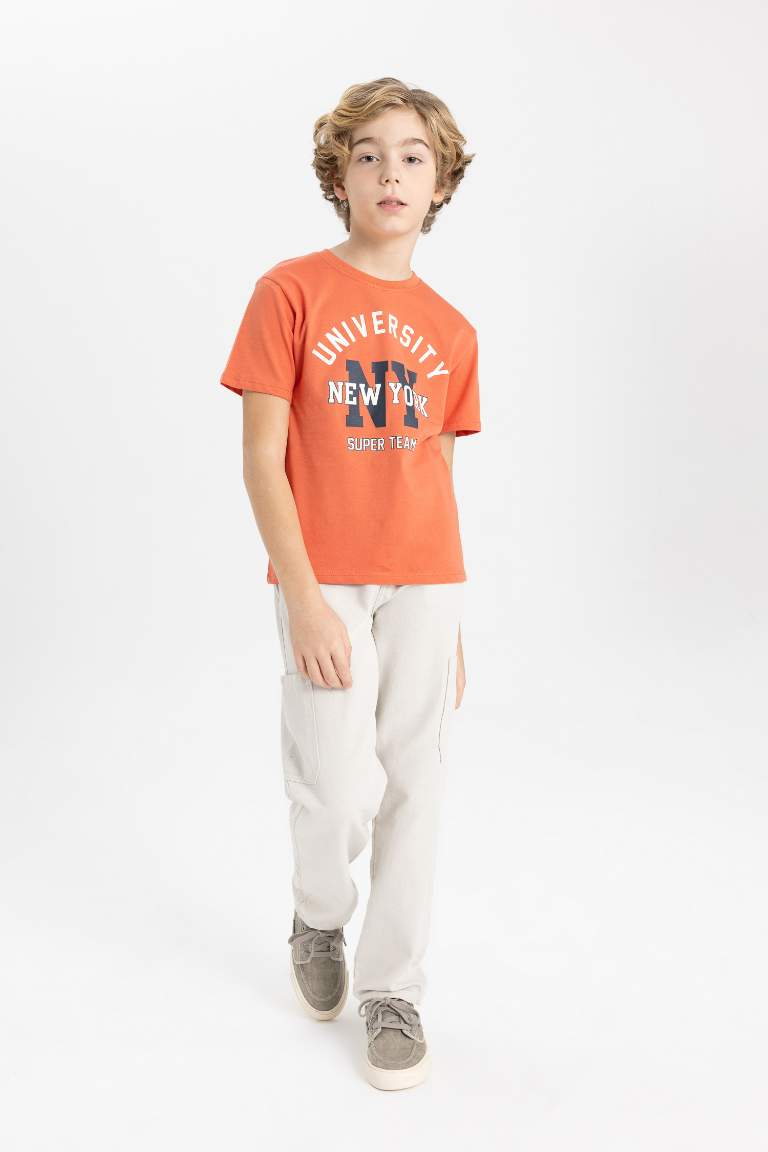 Boy Crew Neck Printed Short Sleeve T-Shirt