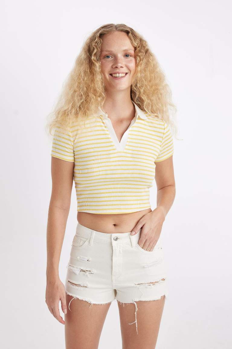 High Waist Denim Shorts