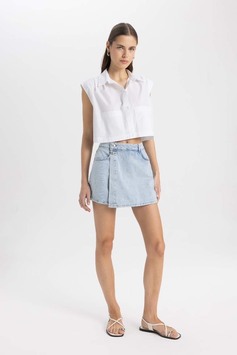 Jean High waist Shorts