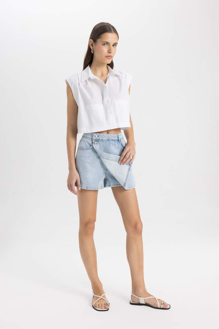 Jean High waist Shorts