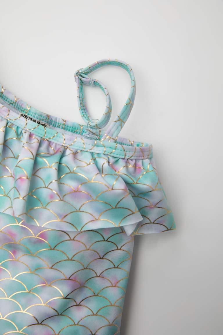 Baby Girl Patterned Swimsuit