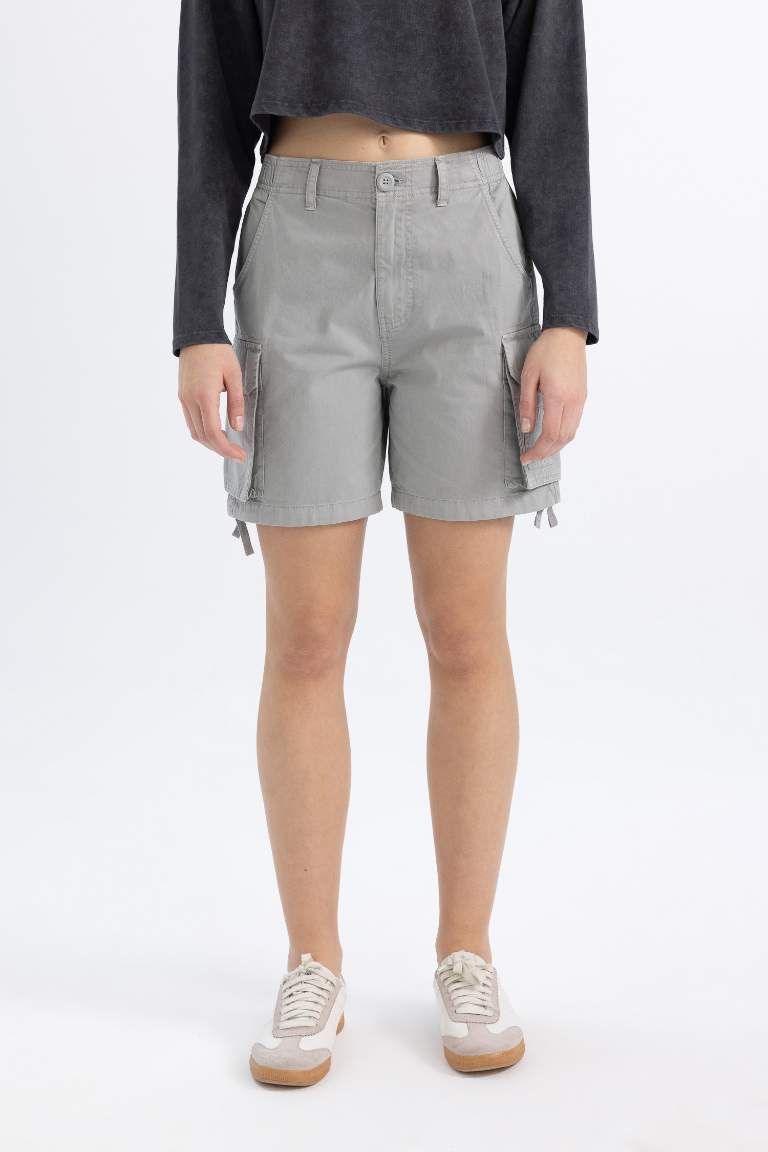 Regular Fit Gabardine Shorts