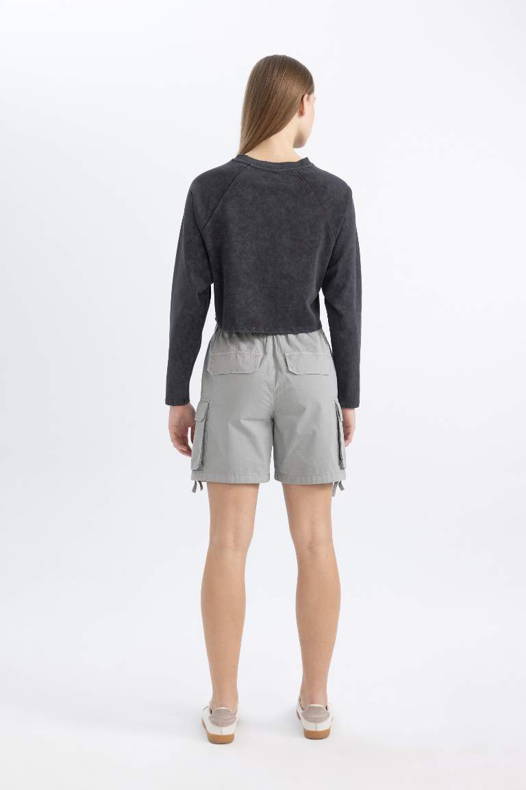 Regular Fit Gabardine Shorts