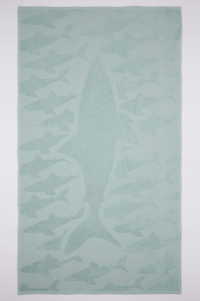 Boy Shark Patterned Cotton Beach Peshtemal