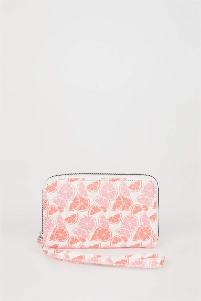 Kadın Çiçek Desenli Suni Deri Cüzdan