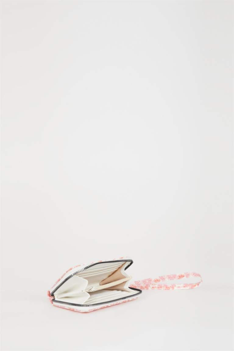 Kadın Çiçek Desenli Suni Deri Cüzdan