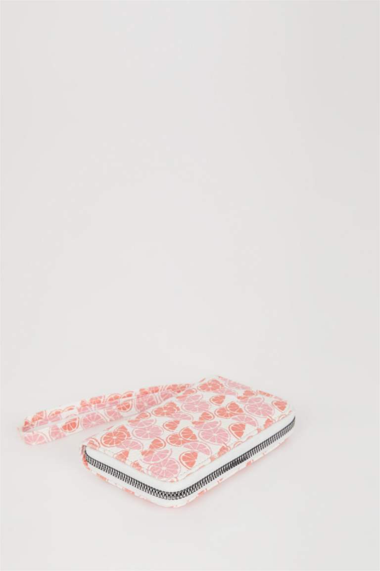 Kadın Çiçek Desenli Suni Deri Cüzdan