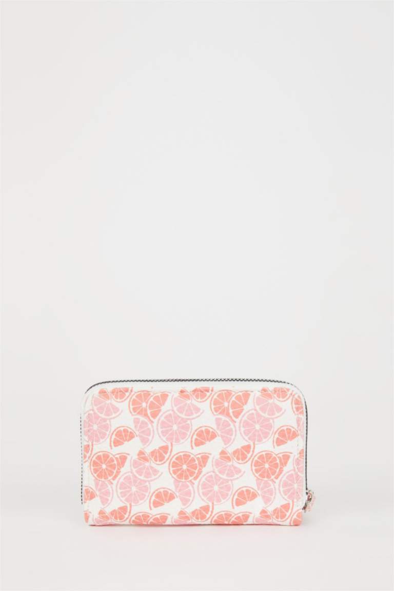 Kadın Çiçek Desenli Suni Deri Cüzdan