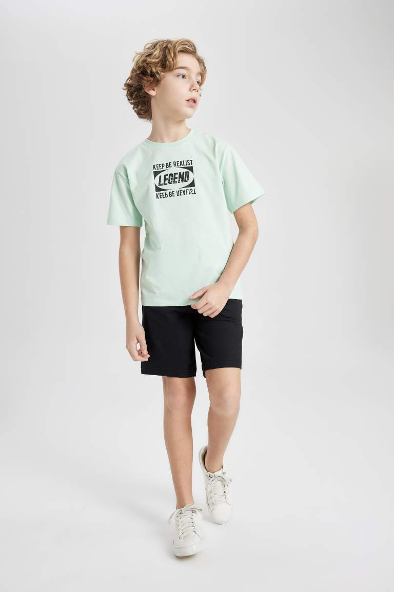 Boy Crew Neck Printed Short Sleeve T-Shirt