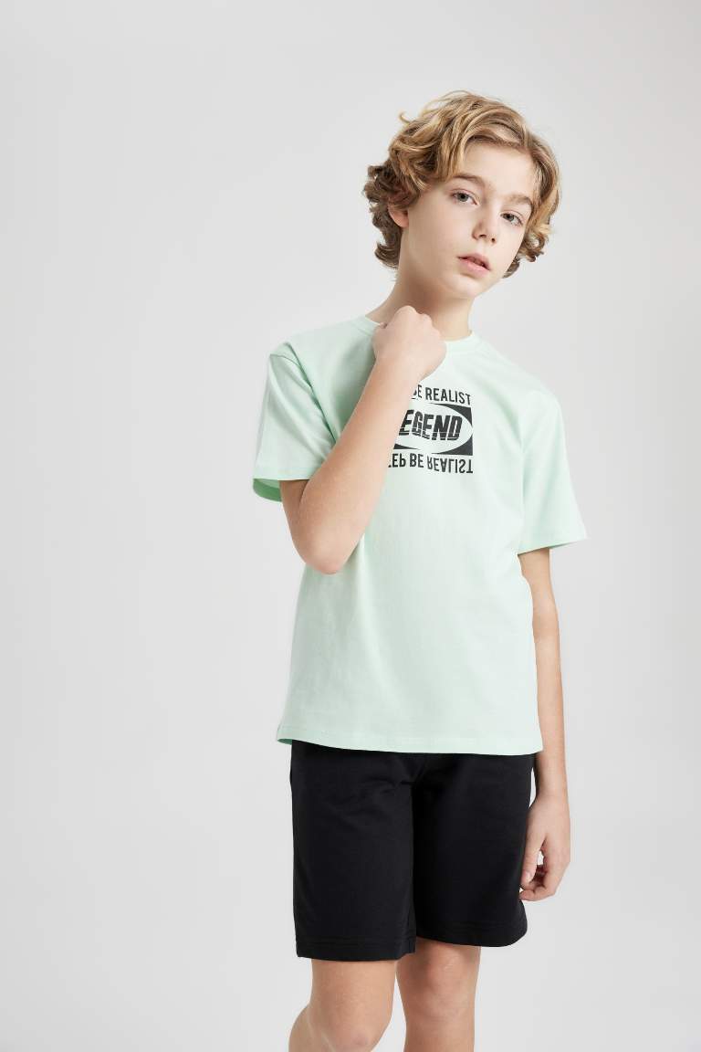 Boy Crew Neck Printed Short Sleeve T-Shirt