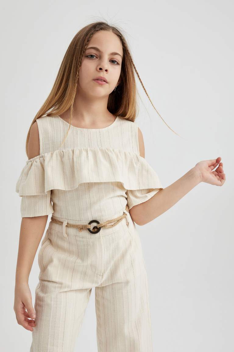 Blouse à Manches Courtes Pour Fille