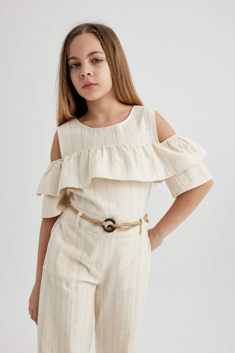 Blouse à Manches Courtes Pour Fille