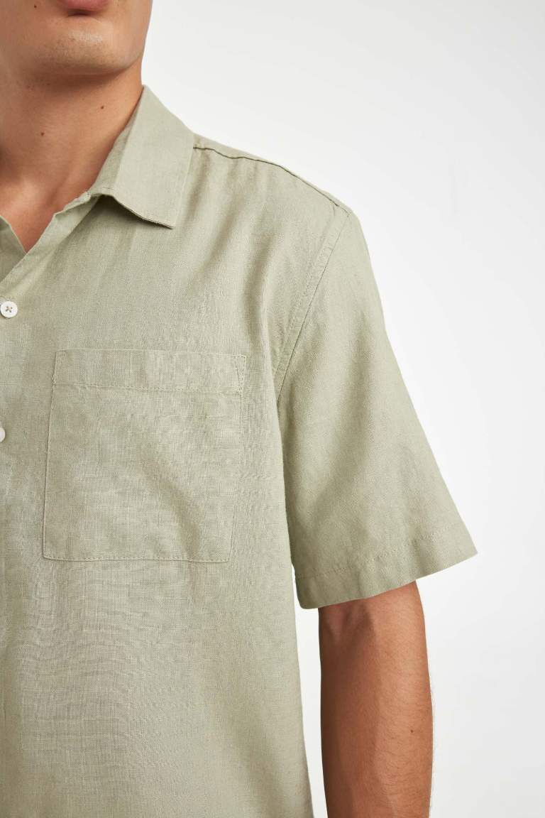 Relax Fit Polo Collar Short Sleeve Shirt