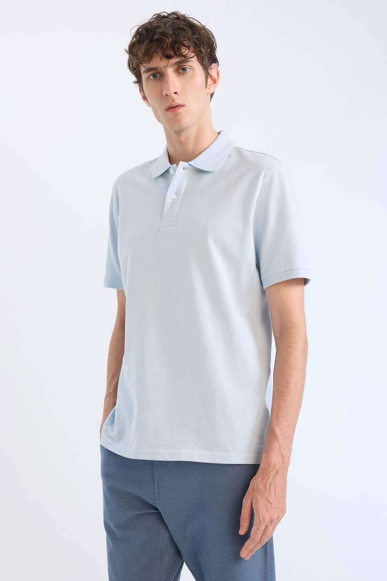 Regular Fit Polo Collar Pique Polo T-Shirt