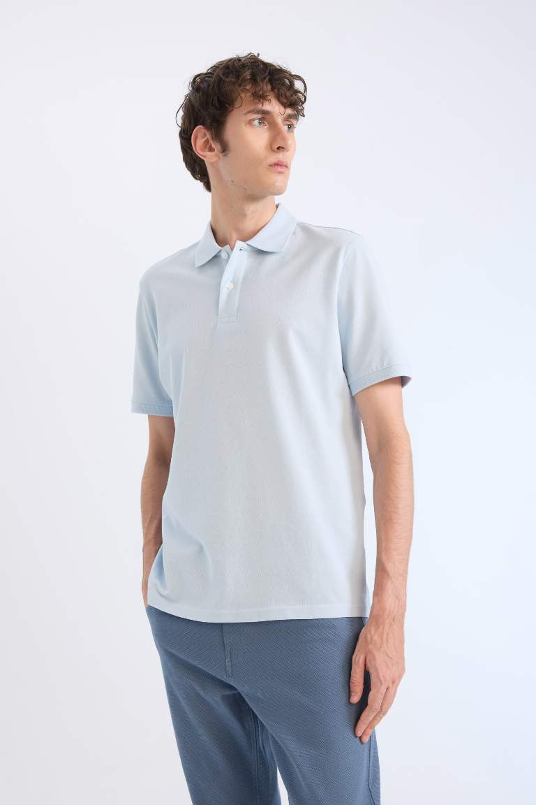 Regular Fit Polo Collar Pique Polo T-Shirt