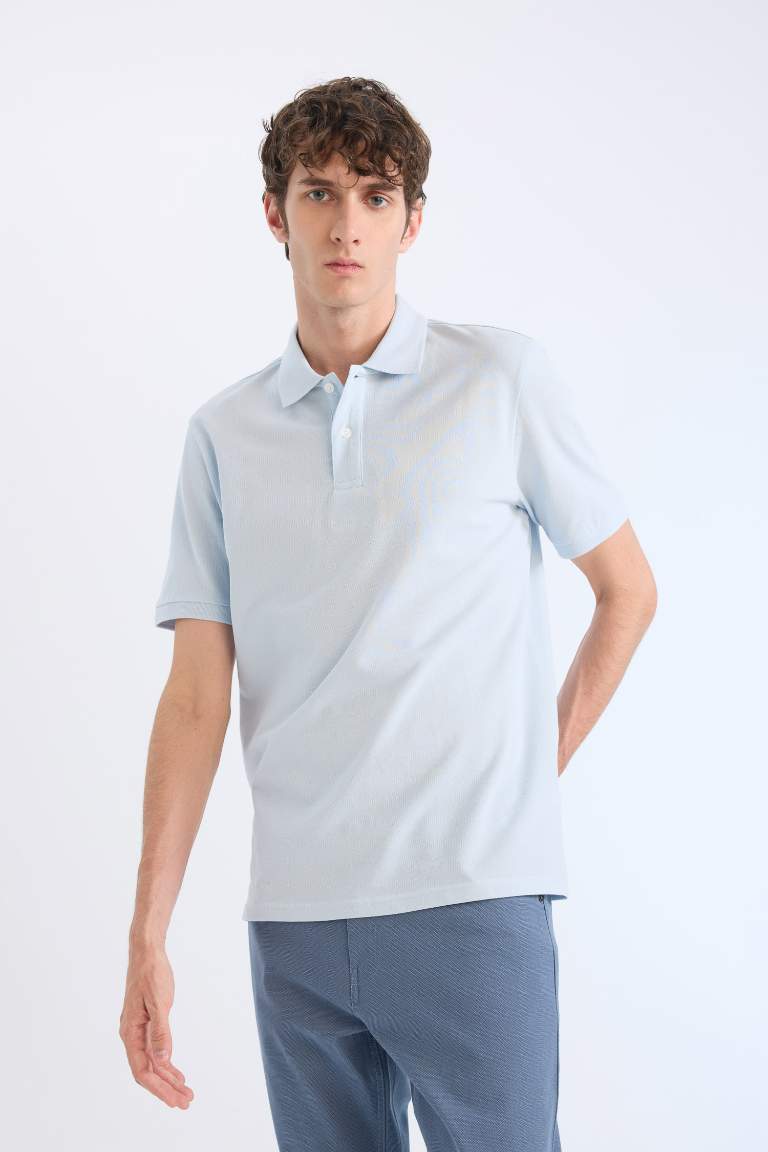 Regular Fit Polo Collar Pique Polo T-Shirt