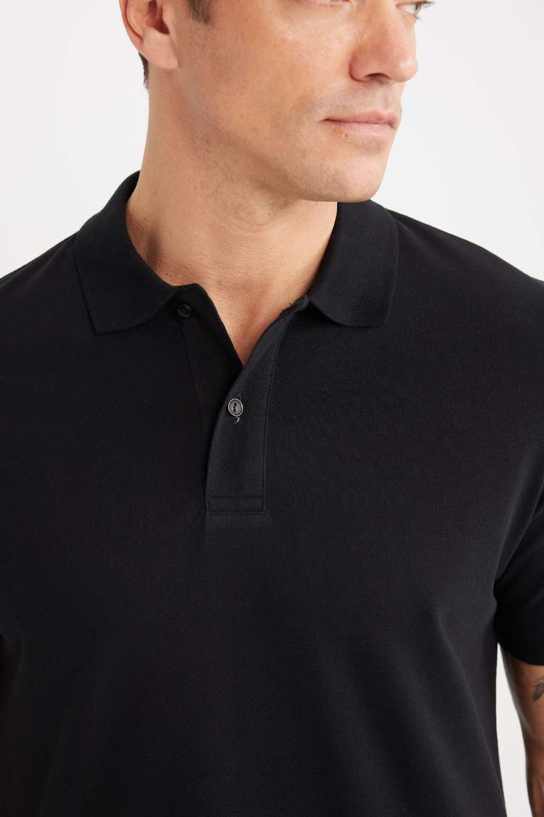 Regular Fit Basic Pique Polo T-Shirt