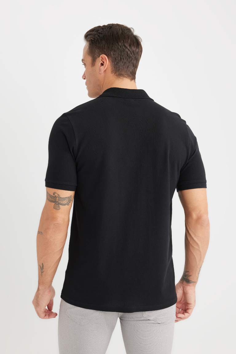 Regular Fit Basic Pique Polo T-Shirt