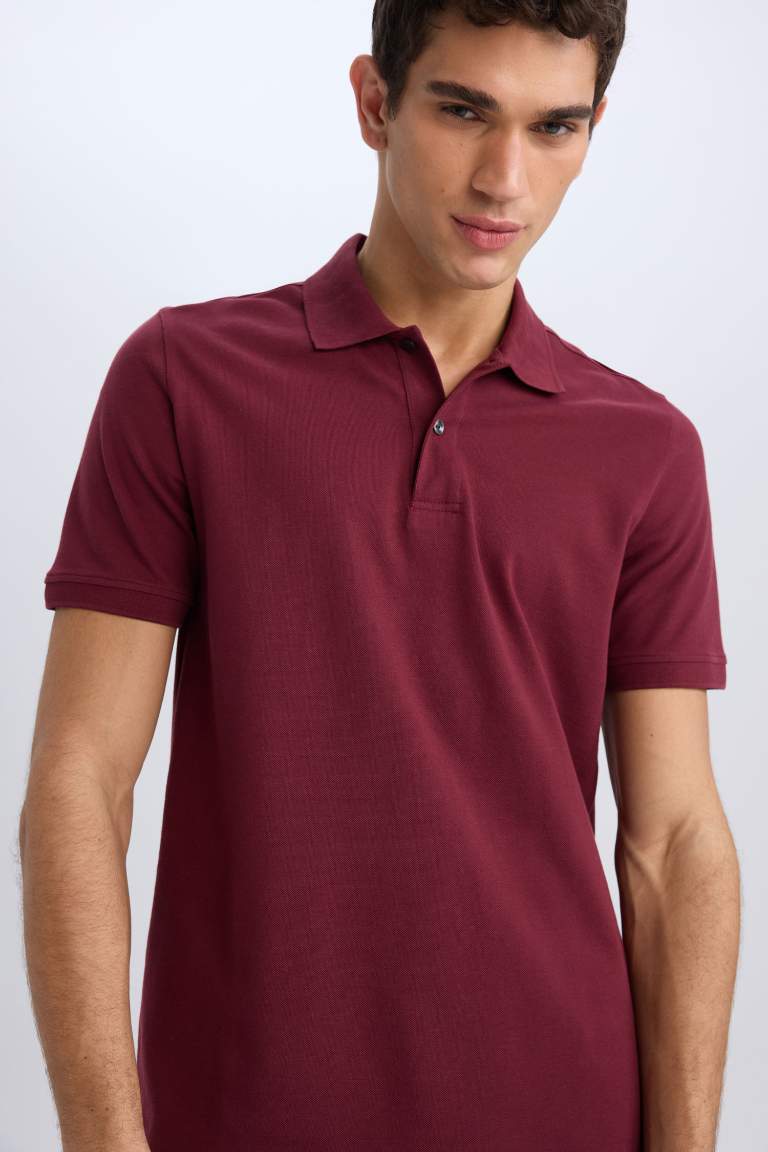 Regular Fit Basic Düz Pike Polo Tişört