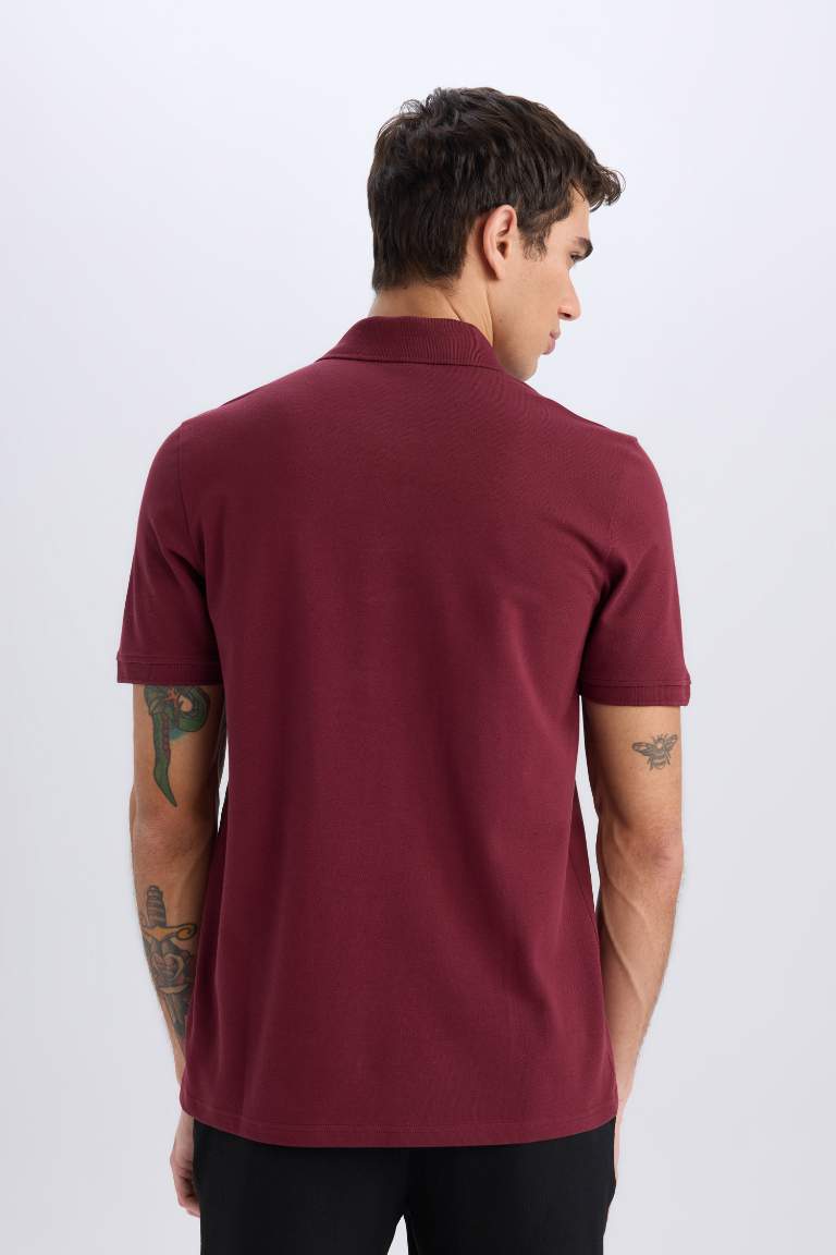 Regular Fit Basic Düz Pike Polo Tişört