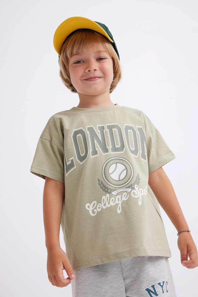 Baby Boy Regular Fit Crew Neck Printed T-Shirt