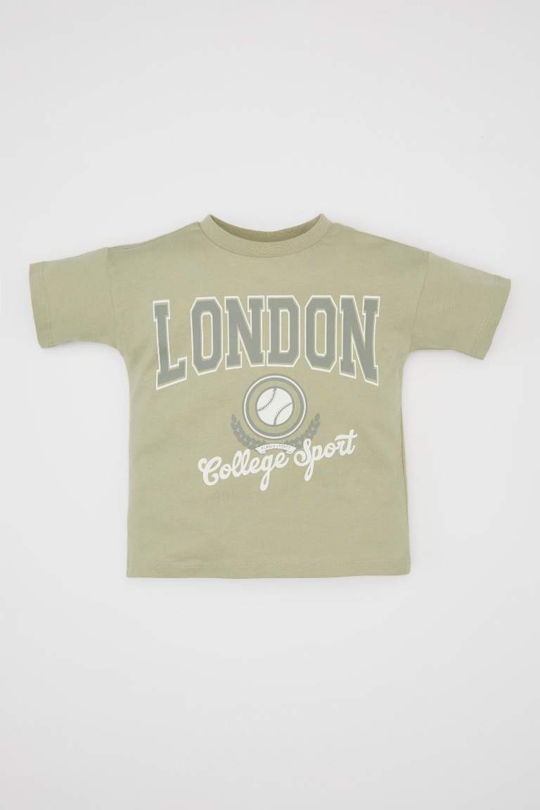 Baby Boy Regular Fit Crew Neck Printed T-Shirt