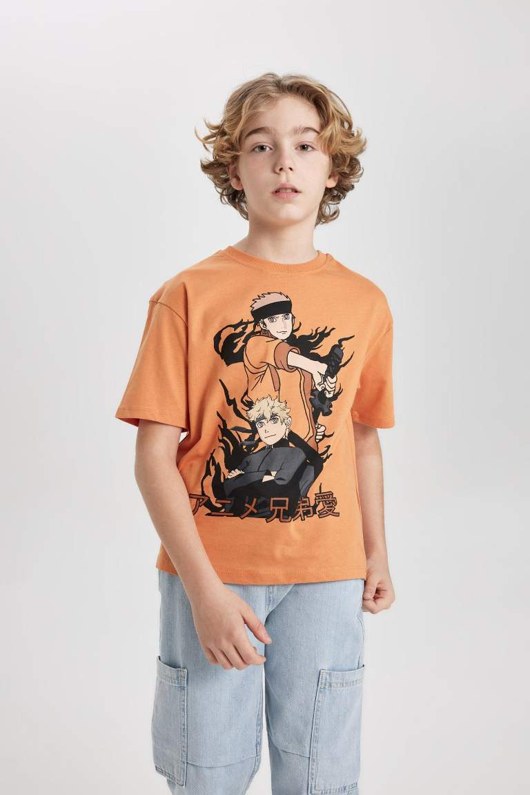 Boy Oversize Fit Crew Neck Printed T-Shirt