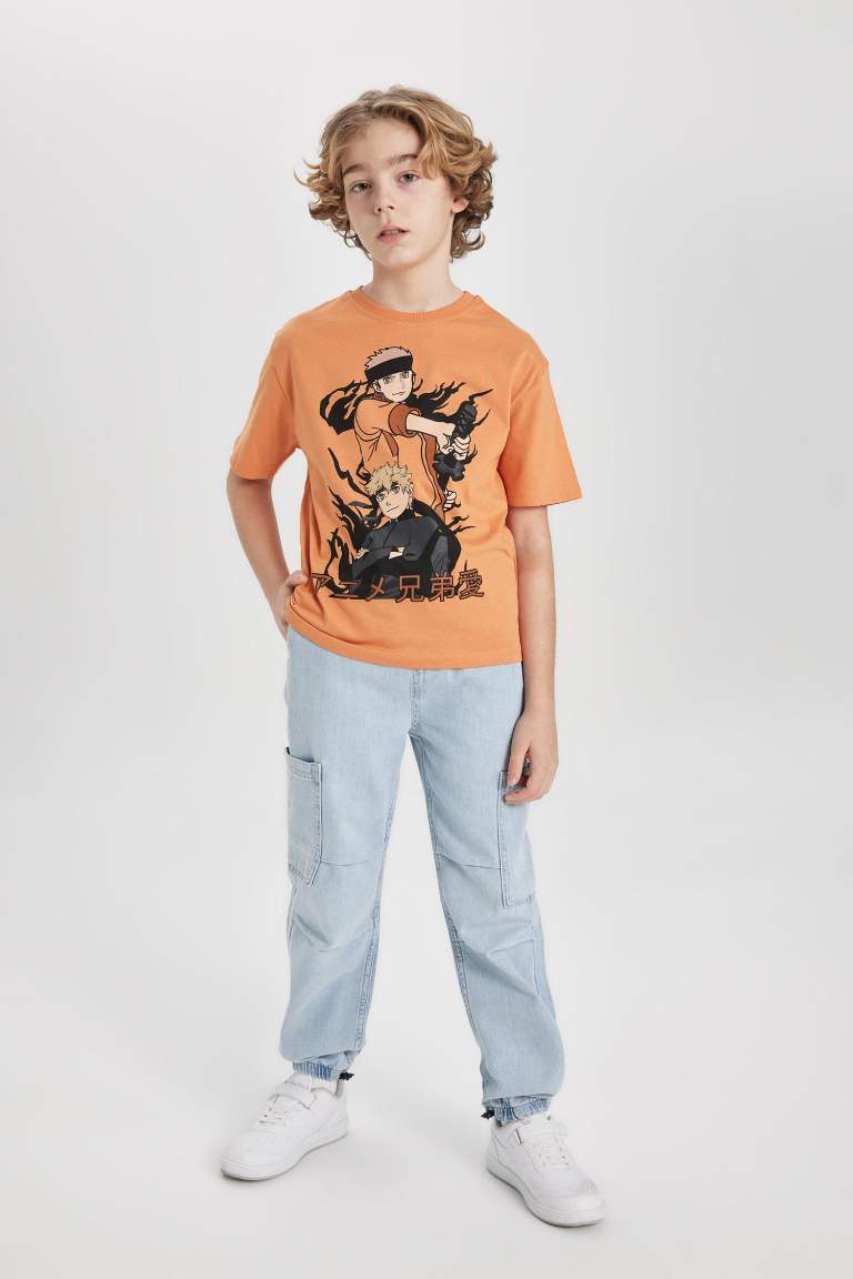 Boy Oversize Fit Crew Neck Printed T-Shirt