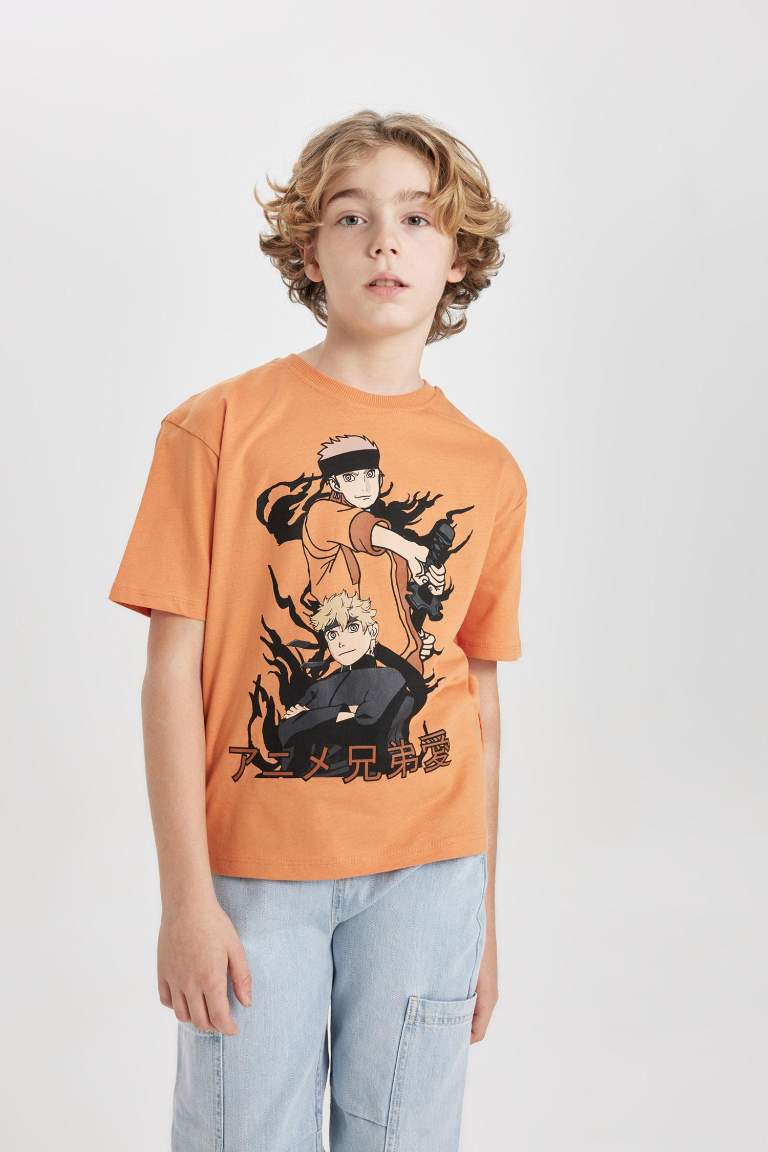 Boy Oversize Fit Crew Neck Printed T-Shirt