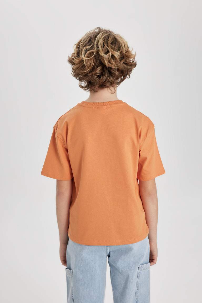 Boy Oversize Fit Crew Neck Printed T-Shirt